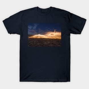 Steel Wool Spinning at London Bridge, Portsea, Victoria, Australia. T-Shirt